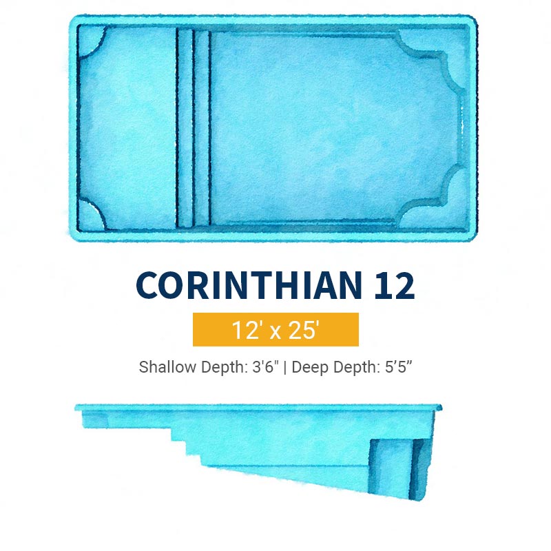 Rectangle Pool Design - Corinthian 12 | Paradise Pools