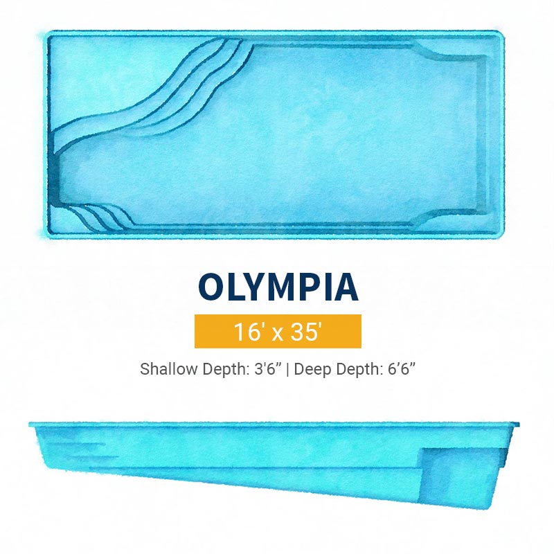 Rectangle Pool Design - Olympia | Paradise Pools